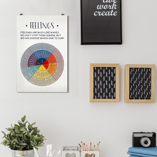 Feelings wheel chart - chart, holzdekor